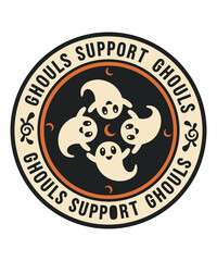 Ghouls support ghouls halloween t-shirt Design