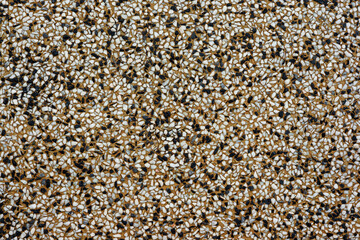 Terrazzo marble texture background, natural stone marble for interior and exterior, natural stone, granite, marble, quartz, limestone, concrete, beige background with color chips.