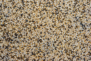 Terrazzo marble texture background, natural stone marble for interior and exterior, natural stone, granite, marble, quartz, limestone, concrete, beige background with color chips.