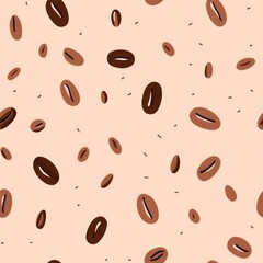 Obraz premium Coffee bean pattern backgrounds abundance.