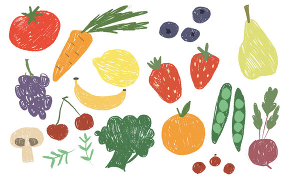 Chalk Drawn Vegetables Images – Browse 10,097 Stock Photos