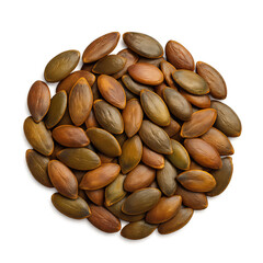Obraz premium Organic Pumpkin Seeds on White Background