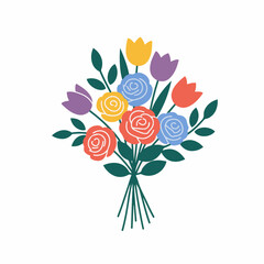 Vibrant bouquet of colorful flowers perfect for weddings, celebrations, and gifts