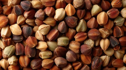 Beech nuts filling frame creating natural food background