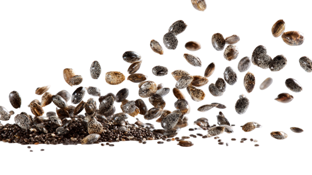 flying chia seed isolated on transparent background Remove png,