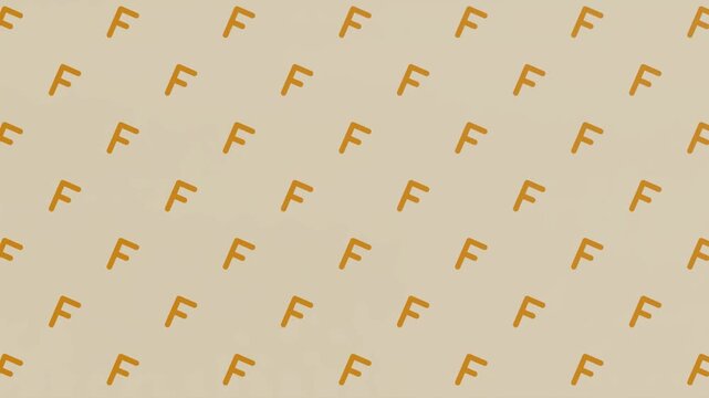Looping animated background of letter F in fun style. Perfect for kids learning, alphabet projects, educational media, and creative video backgrounds.
