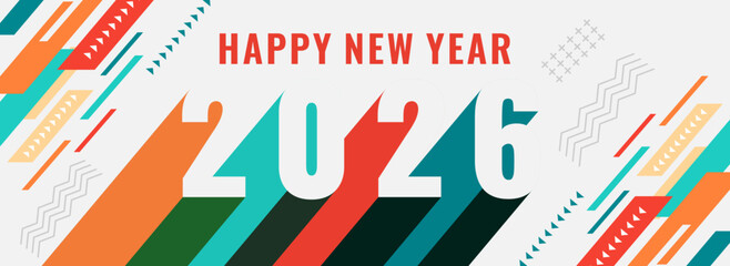 New Year 2026 Celebration Banner Design
