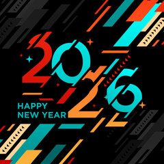 New Year 2026 Celebration Banner Design