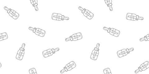 Skin care doodle pattern background. Skin care seamless pattern background. serum doodle pattern.