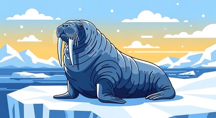 Walrus Arctic Ice Landscape.