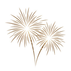 Fototapeta premium Stunning golden fireworks explode in a celebratory burst, perfect for festive occasions and special events.