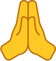 VECTOR EMOJI Hand Icon pray