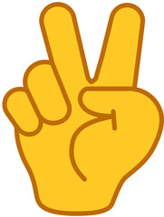 VECTOR EMOJI Hand Icon victory