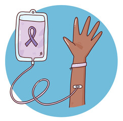vector art world cancer day