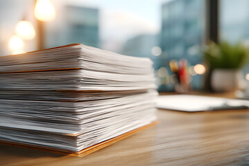 Documents about workplace harassment in an office.