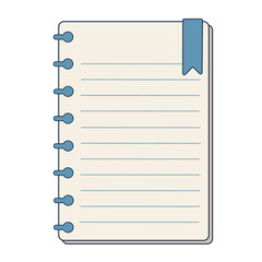Line Page Simple Memo Notes Book Loose Leaf Paper Illustration