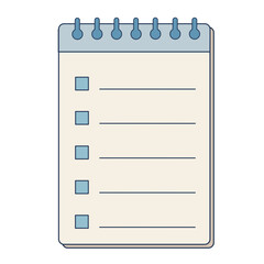 Checklist Page Memo Notes Book Loose Leaf Paper Illustration