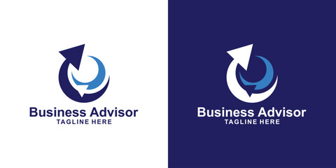logo design circle and arrow,invest,finance,travel,up,design modern and elegant.