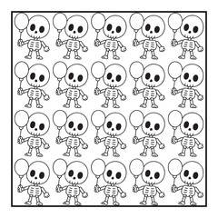Fototapeta premium Comfy Halloween Pattern bold and easy Coloring Pages