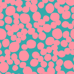 Abstract print, header, background, seamless pattern with different rounds. Vector 