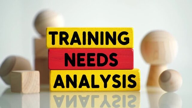 Training Needs Analysis Blocks on Light Reflective Surface