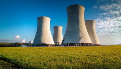 Fototapeta premium cooling towers of nuclear power station