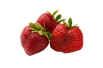 Fresh group of berries isolated on a white background.