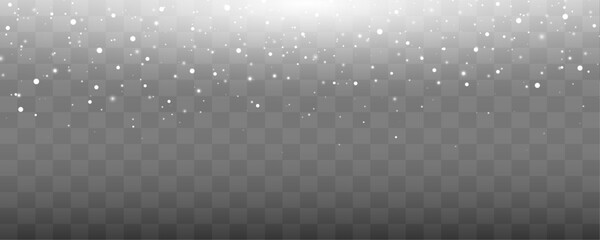 Soft snowflakes drift down in a gentle winter breeze, creating a peaceful scene. The transparent background allows the flakes to blend seamlessly into any project. Ideal for holiday designs.