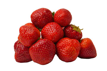 Fresh group of berries isolated on a white background.