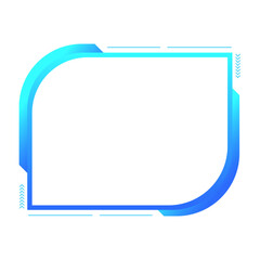 Fototapeta premium Futuristic Gradient Tech Frame Borders UI & Streaming Panel Elements