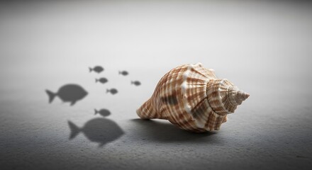 The shell's hidden narrative shadows revealing a story of life and the sea a silent tale