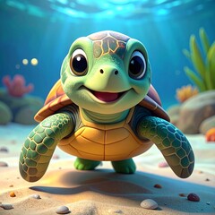Plush sea turtle toy