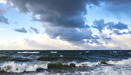 Dramatic stormy seascape