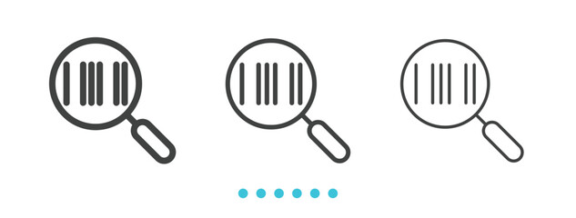 barcode icon. Thin line icon vector