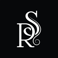 Initial letter RS logo design 
