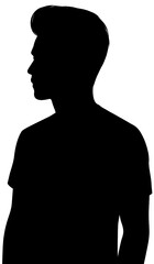 Minimalist Male Profile Silhouette � Clean Dark Side View Portrait