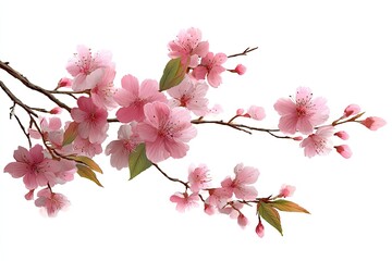 Fototapeta premium Delicate pink cherry blossoms on branches (1)