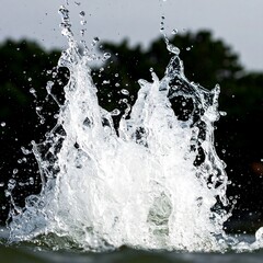 Water splash close up