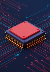 高性能CPUチップと回路基板