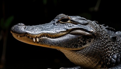 Fototapeta premium Close-up of an alligator's head