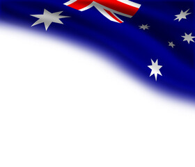 White background with the Australia flag in the upper right corner