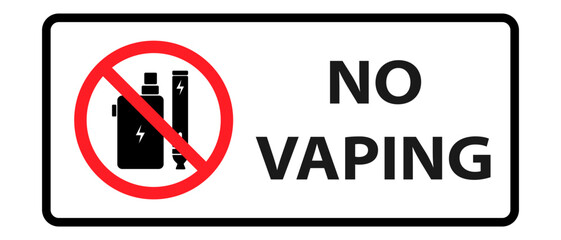 Vector image of a no smoking or no vaping sign. No smoking, prohibition symbols. No smoking zone, printable sign, red and green colors. Element for your design