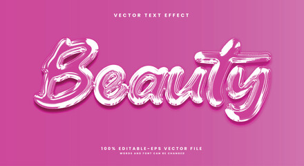 Beauty 3D editable text effect Template Suitable for Chrome Style