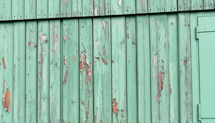 Fototapeta premium Weathered teal wood planks