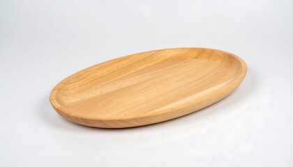 Empty wooden oval platter