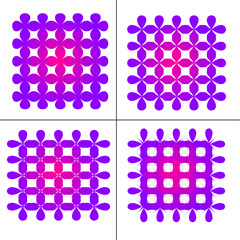  Flower Pattern Designs Vector Illustration with different shape