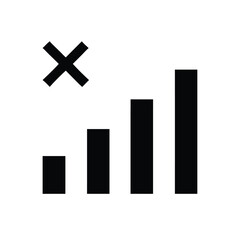 No Signal Icon – Mobile Network Error Vector