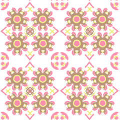 Pink Flower Seamless Pattern.