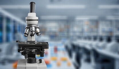 Microscope for medical or research experiment in laboratory