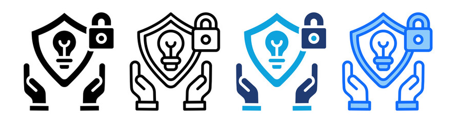 Obraz premium Intellectual Property icon Multi Style Vector Illustration